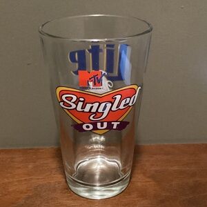 MTV Singled Out Miller Lite Tall Glass Beer Drinkware Glasses Pint